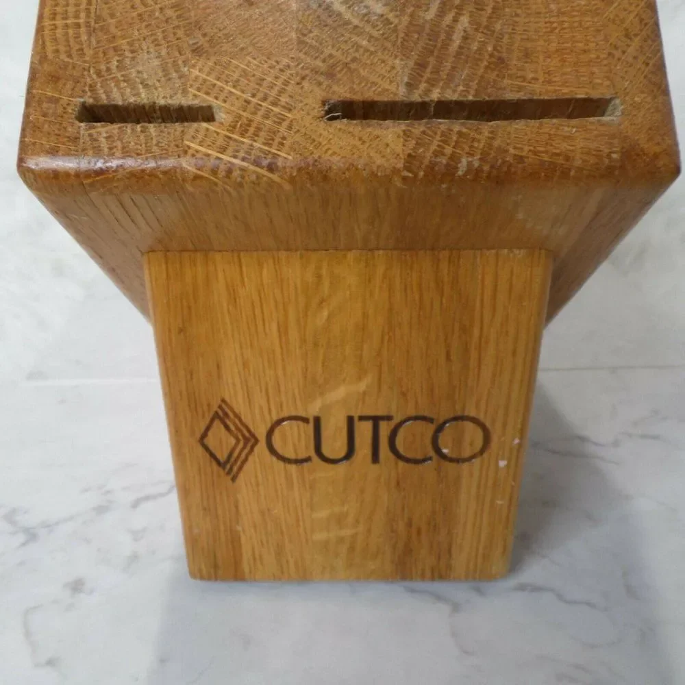 CUTCO Knife Block 7 Slot Honey Oak Made in USA